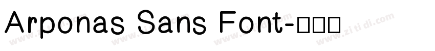 Arponas Sans Font字体转换